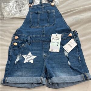 Vigoss Blue Denim Overalls with Star Patch